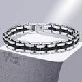 Vnox Stylish Strap Chain Bracelets for Men Gift Jewelry, 10.7MM Wide Stainless Steel Links Wristband, Father's Day | SAMAG