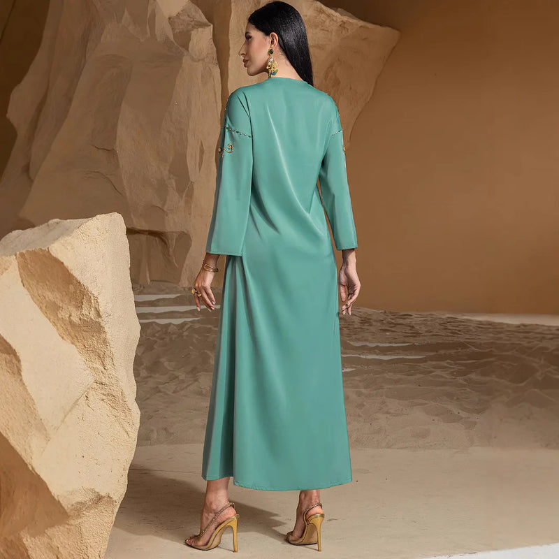 Dubai Abayas for Women Party Dress Jalabiya Embroidery Ramadan Eid Muslim Vestidos Morocco Arab Long Islam Kaftan Party Islamic