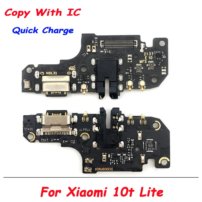 New For Xiaomi 10T 9T 10 11T Pro 12T 10 Lite USB With Micro Charging Port Charger Dock Flex Cable With IC Microphone Board