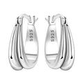 925 Sterling Silver Simple Gold U - shaped Earrings Jewelry Versatile Hoop For Women Fine Birthday Party - Visuel 27 | SAMAG