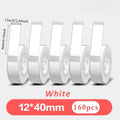 3/6 rolls of white portable label paper, self-adhesive thermal printer stickers, multi-purpose label stickers