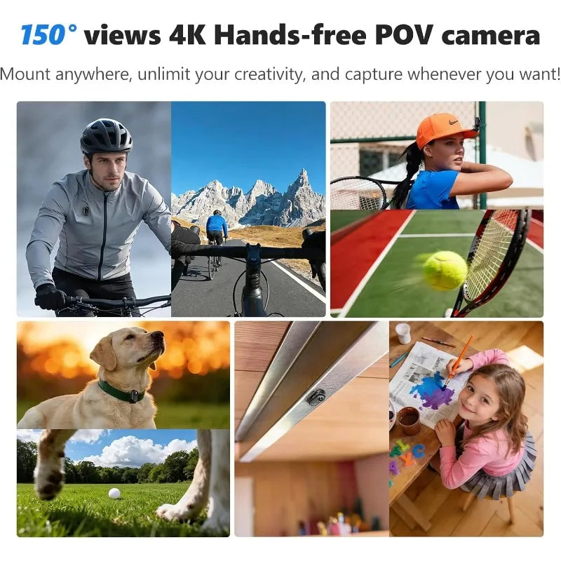 Mini WIFI Aciton Camera EIS Magnetic 4K Tumble Sports Camera POV Portable Bodycam with Charging Case Waterproof Vlog 32G Card