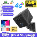 256/64GB 4G SIM Card Mini Camera 5MP 3000mAh Battery Wireless Wifi Night Vision Motion Detection CCTV Two-way voice IP Camera