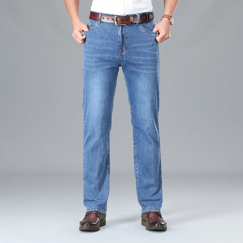 Summer Brand Business Casual Men's Straight Denim | SAMAG
