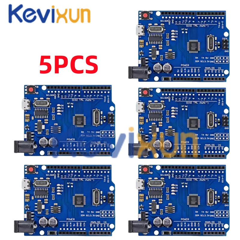 1-10PCS UNO R3 CH340G MEGA328P Chip for Arduino UNO R3 + USB/TYPE-C CABLE ATMEGA328P-AU Development Board 16Mhz
