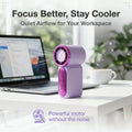 Portable Handheld Mini Fan, 6 Speeds 16900 RPM High Velocity Personal Fan with LED Display, USB Rechargeable, Mini Fan with Lanyard for Makeup, Travel, Outdoor for Women Girl Gift,Purple