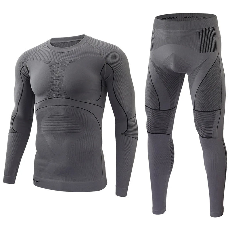 Men Sport Thermal Underwear Suits Outdoor Cycling Compression Sportswear Quick Dry Breathable Clothes Fitness Running Tracksuits