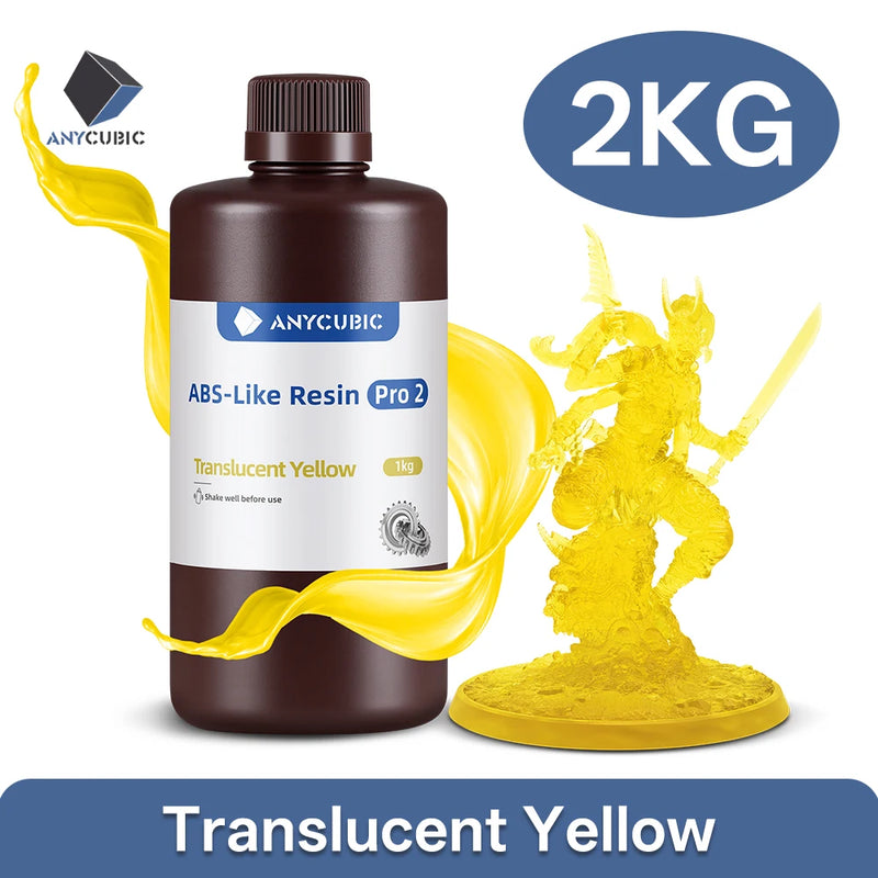 Anycubic ABS Like Pro 2 Resin 2 KG Rapid UV Curing 405nm Standard Photopolymer Resin ABS 3D Resin High Precision for LCD Printer