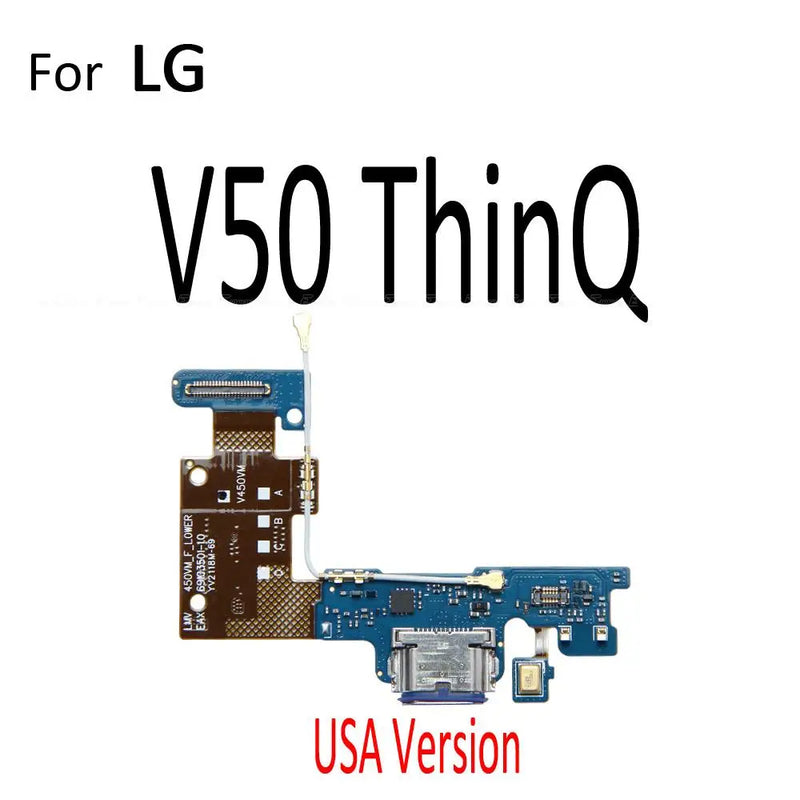 Power Charger Dock USB Charging Port Plug Board With Mic Flex Cable For LG V30 V30S Plus V35 V40 V50 V50S V60 ThinQ 5G