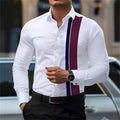 Men's fashionable contrast color striped long sleeve | SAMAG