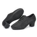 Women Dance Shoes Knitted Teacher Shoes Soft sole Low Heel Latin Training Shoes Ballet Dance Shoes Jazz Ballroom Sneakers Girls