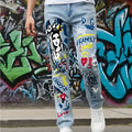Fashionable Men's Jeans With Trendy Prints Highlighting | SAMAG