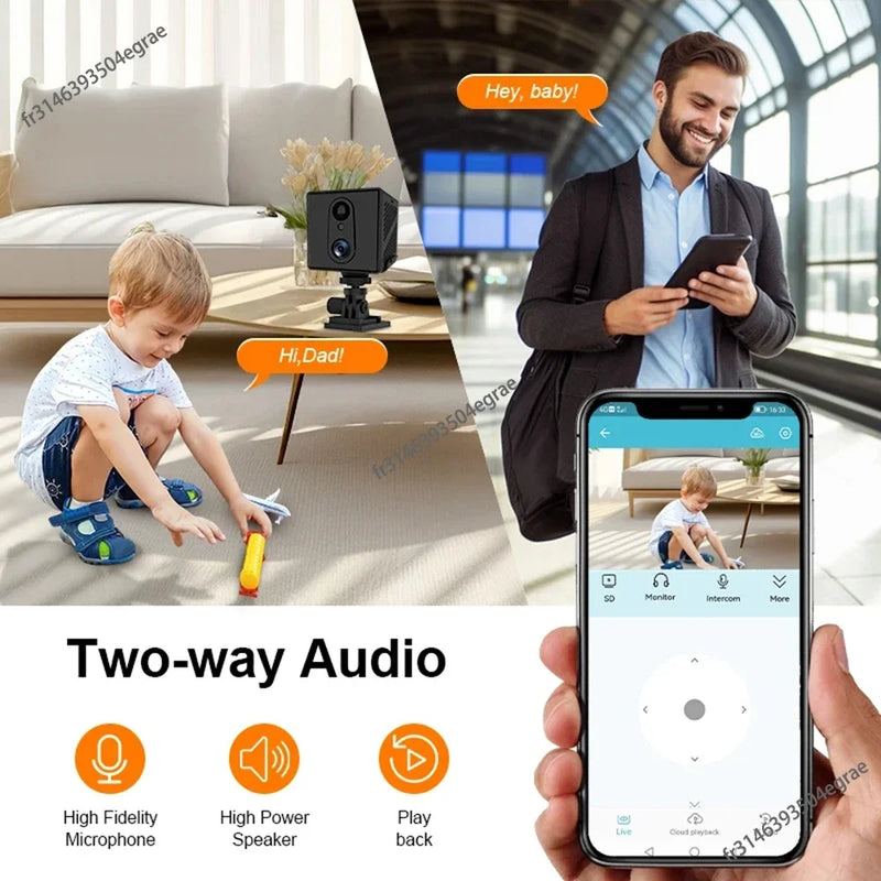 256/64GB 4G SIM Card Mini Camera 5MP 3000mAh Battery Wireless Wifi Night Vision Motion Detection CCTV Two-way voice IP Camera