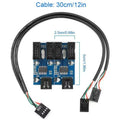 9Pin USB Splitter Motherboard USB Female Interface Header Splitter 1 to 2 Extension Cable Adapter 9Pin 1 to 4 USB HUB Connectors