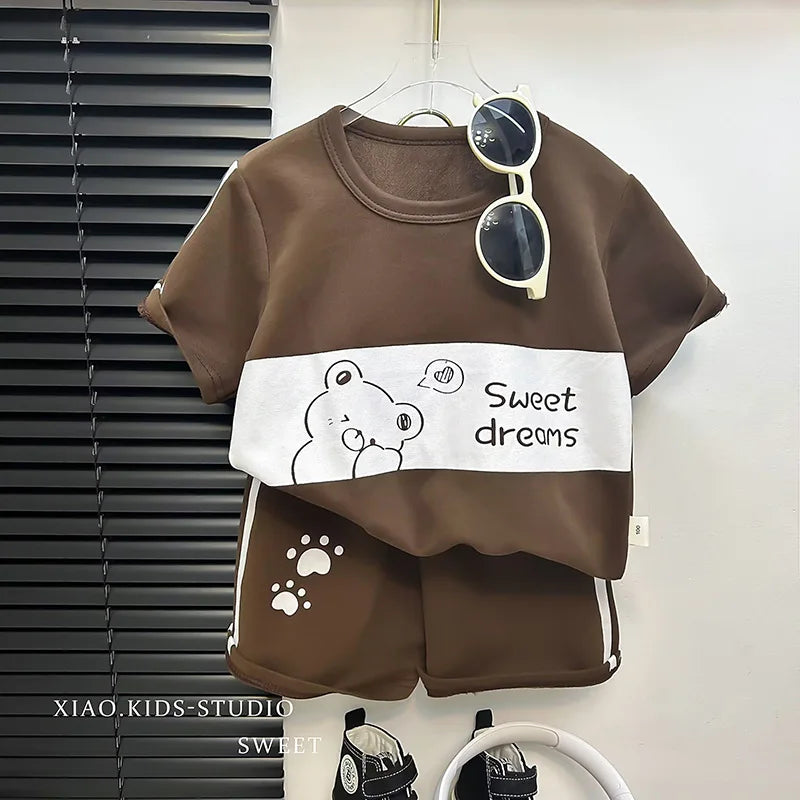 Trendy Clothing New Child Short Sleeve Striped Suits Boys - View 6 | SAMAG