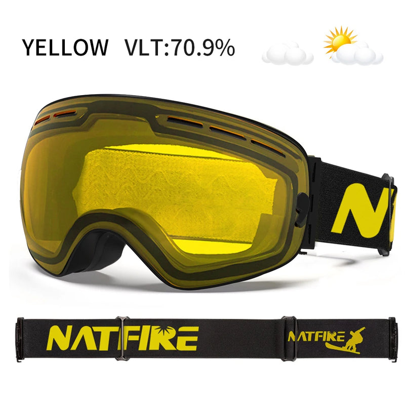 Ski Goggles Pro 100% UV400 Protection Anti Fog | SAMAG