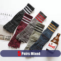 Pairs Man Toe Sport Socks Short Cotton Striped Colorful | SAMAG
