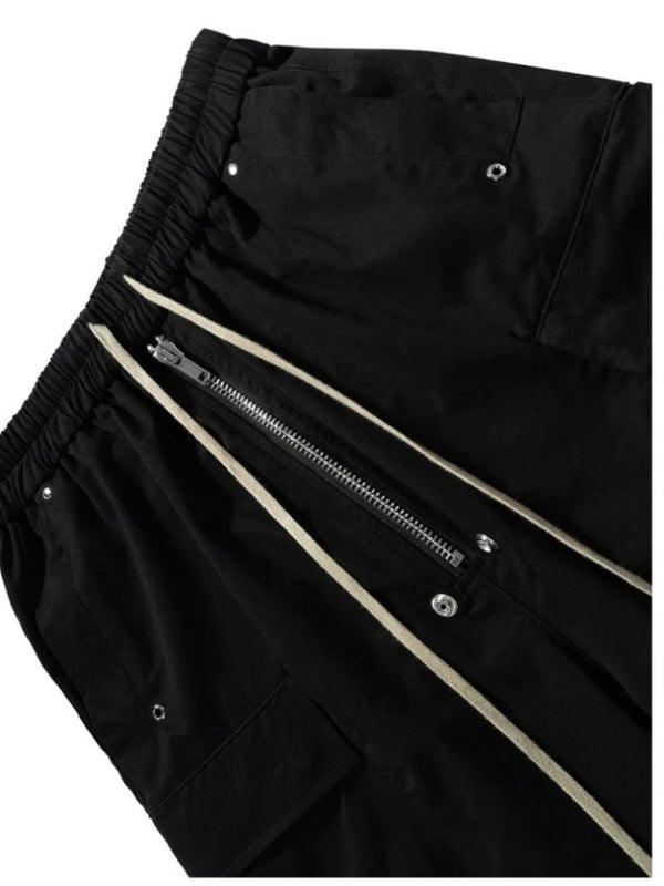 Men's Cargo Shorts Dark Drawstring Multi Pocket Harajuku | SAMAG