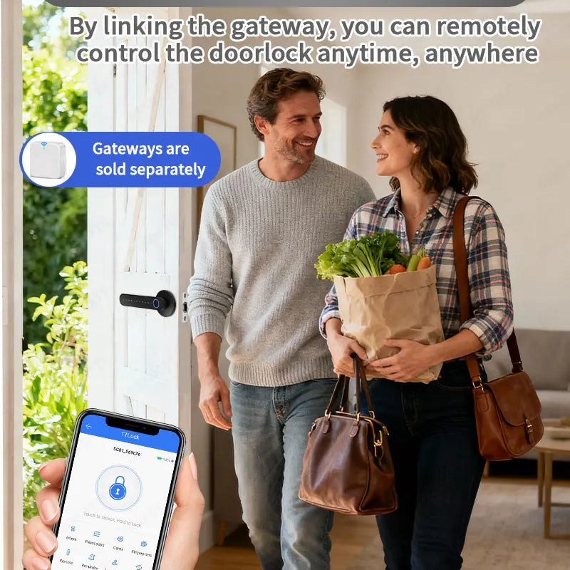 TTlock Smart Door Lock Fingerprint  Recognition Lock Smart Life Control Security Protection Smart Home System