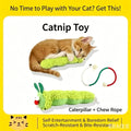 Cat Chew Toys Caterpillar Catnip Molar Toy Silvervine Cat Teaser Interaction Toy Clean Mouth Kitten Toy Pet Supplies Accessories