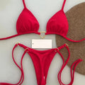 Sexy Halter Solid color Bikini Set Women's Swimsuit | SAMAG