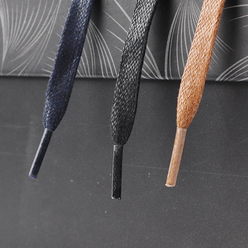1Pair Waxed Cotton Shoelaces Waterproof Leather Shoelace Sneakers Boots Flat Laces for Shoes Accessories 70/90/120/150cm