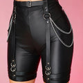 Fashion Steampunk Women's Body Harness With Suspenders Garter Belt For Thigh High Stockings PU Leather Gothic Clothing Accessory