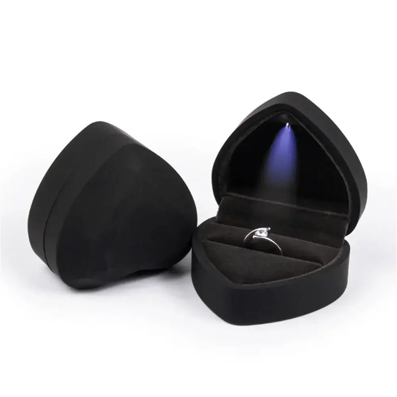 LED Jewelry Box for Ring Necklace Engagement Ring Display Gift Case Packaging Showcase Boxes with Light Storage Cases Wholesale