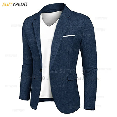 Fashion Navy Blue Jacket For Men Evening Dinner Formal | SAMAG