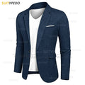 Fashion Navy Blue Jacket For Men Evening Dinner Formal Costumes Wedding Banquet Groomsman High Quality Slim Fit Blazer 1 Piece