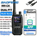 BAOFENG UV-5R Mini Walkie Talkie Bluetooth Programming Frequency Dual PTT Type-C Charging AM FM Long Range Two Way Radio