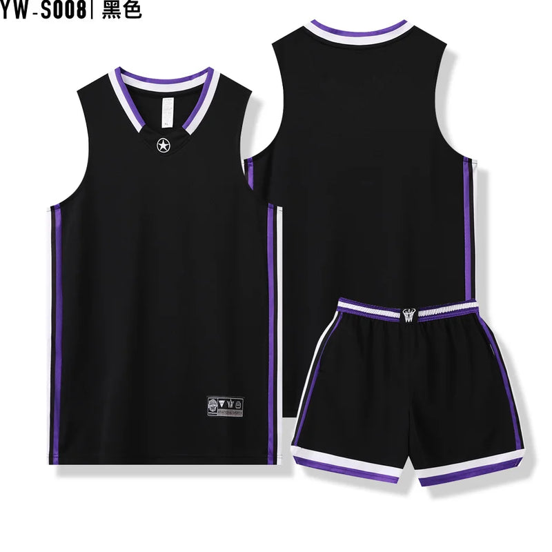 Basketball Jersey Adult Customize Quick-drying Training Uniform Shirt Sportswear Tracksuit Sport Suit Clothes Men Team Outfit