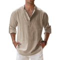 New Cotton Linen Shirts for Men Casual Lightweight Long | SAMAG