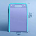 Pastel Purple Accordion File Folder with Blue Trim 13-Pocket Document Organizer for School And Office Use