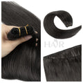 Natural Human Hair Sew-in Double Weft Extensions 50G 12-22 Inch Machine-Remy Full Head Bundle for Hair Extensions