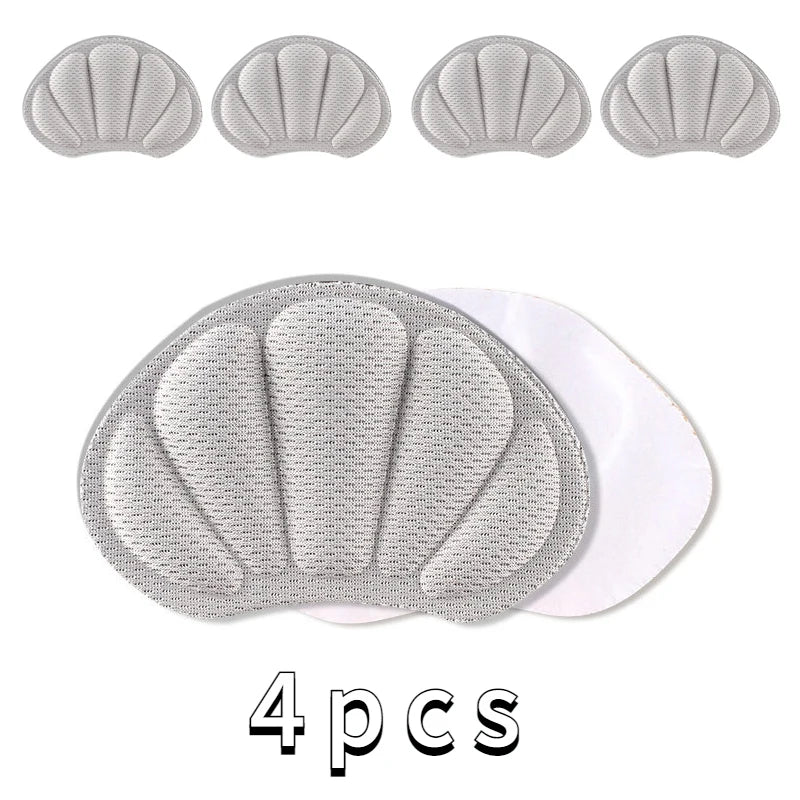 4Pcs Sports Heel Sticker Insoles for Running Shoes Size Reducer Filler Liner Protector Heel Pain Relief Self-adhesive Cushion