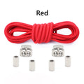 Oval Elastic Shoelace Metal Buckle Laces Unisex Quick-On/Off Shoelaces for Sneakers and Boots 1Pair/2Pair