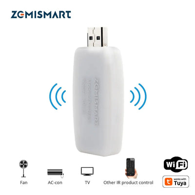 Zemismart RF IR to WiFi USB Dongle Work with Tuya Remote | SAMAG