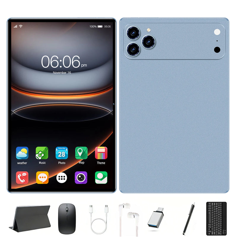 Android 15 tablet, 10.1-inch tablet, 8GB + 256GB, expandable, 2-in-1 tablet with keyboard, protective case, stylus, octa-core