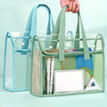Large-capacity transparent file bags - Multi-pocket design, suitable for tablets, A4 paper and stationery, Back-to-School season