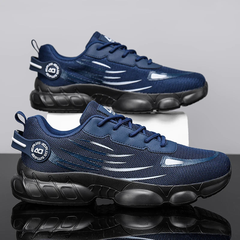 2026 New Men Chunky Sneakers Breathable Mesh Cushion Casual Trainers Platform Walking Shoes Fashion Sport Running Footwear