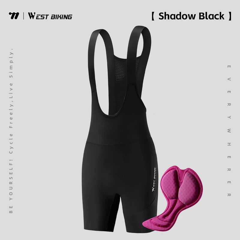 WEST BIKING Men Cycling Shorts With Pockets Anti Slip 4-Way Stretch Sponge Pad Men's Shorts Quick Dry Soft Gravel Women's Shorts