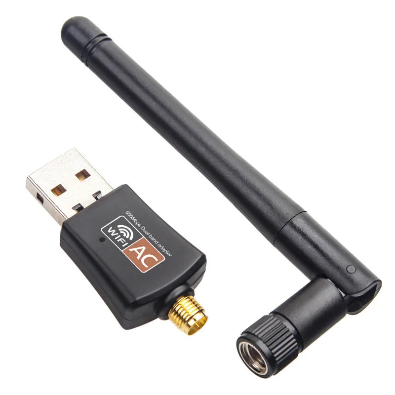360 Portable 600Mbps Dual Band 5GHz Wireless Network Card Lan USB PC WiFi Adapter Antenna 802.11AC - Visuel 2 | SAMAG