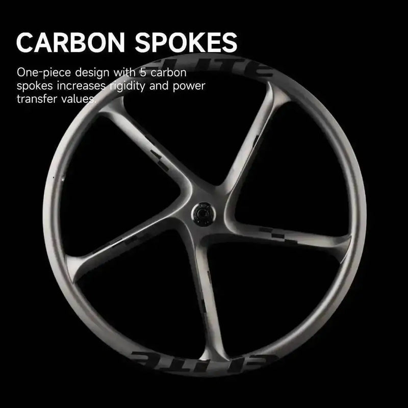 ELITEWHEELS Gravel 5 Carbon Spoke Wheels Road Disc Tubeless Inner Width 19mm Ratchet System Center Lock Hub Trail Cross Country