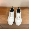 New shoes fashion, individuality, women's leisure, fashionable flat sports shoes, leather mesh, breathable running, rubber