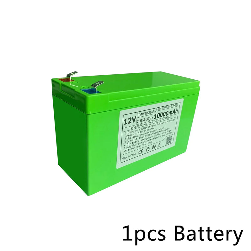 12v Battery 10000mAh 18650 lithium battery pack built-in 20A BMS electric toy car battery LED lighting