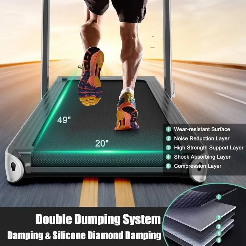 Dual-Purpose Desk Treadmill with 4.75HP Motor, App | SAMAG