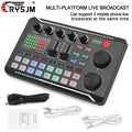 F998 Live Sound Card With DJ Mixer Effects Voice Changer Bluetooth-compatible Audio Interface Mixer For Live Streaming Singing