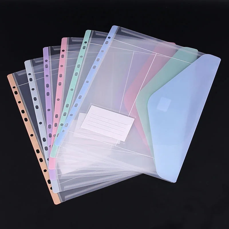A4 Loose Leaf Binder 3 Ring Folder Transparent File Organizer Office Document Management School Storage System