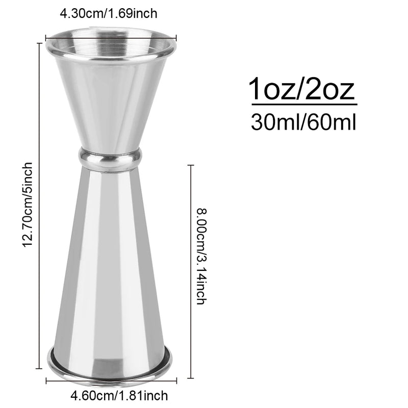 1oz/2oz Double Side Measuring Cup Mojito Measure Mug Stainless Steel Japanese Design Jigger Cocktail Bar Jigger Bar Accessories